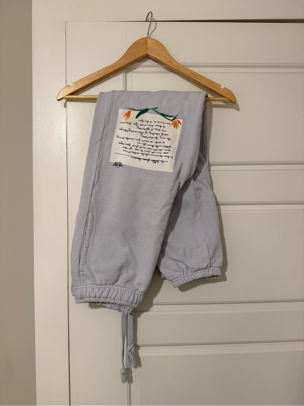 Boys Lie Lavender Sweatpants with Floral Patch